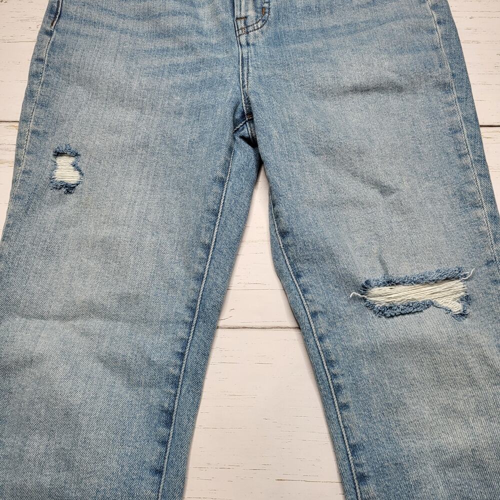 Madewell Petite Perfect Vintage Jeans Worn In Ripped Distressed Raw Hem 26P - Picture 8 of 12